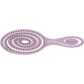 Hairway щетка массажная "Organica", розовая, спиральная, гибкая, продувная, овал 8 рядов 20 см &ndash; ECO 4250395418027 фото