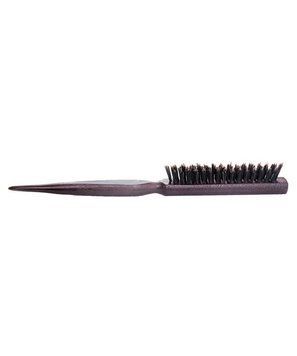 Hairway Щетка для начеса, темное дерево, с чистой щетиной кабана 3-строки в 2 уровне, с ручкой-конусом 4250395402255 фото
