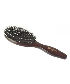 Hairway Щітка масажна "Lady", овальна, широка, 8 ряд., "дикобраз"-(щетина кабана+поліамід. шпильки) 4250395404716 фото